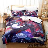 Kawaii Girl Roboco-san Bedding Set Single Twin Full Queen King Size Bed Set Adult Kid Bedroom Duvet cover Sets For Home Textiles 70x133cm 2pcs gray