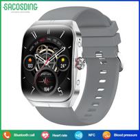 SACOSDING 1.95'' Curved Amoled Display Smart Watch Support NFC Bluetooth Call Health Monitoring IP67 Waterproof Smartwatch Clock Men Women sidabras