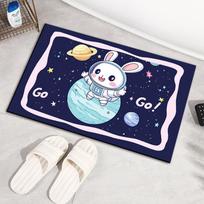 Bathroom Astronaut Diatom Mud Household Absorbent Floor Mat Foot Mat Toilet Floor Mat Washroom Floor Mat Absorbent Non-slip 40 * 60CM Diatom Mud