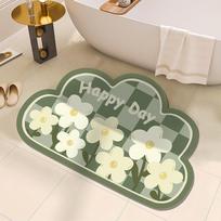 Absorbent Cushioned Toilet Kitchen Shower Room Toilet Door Mat Non-slip Quick Drying Mat Diatom Mud Bathroom Mat 40 * 60Cm Diatom Mud