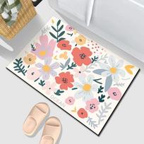 Vonios Tualeto Durų Įėjimo Sugeriantis Grindų Kilimėlis Diatominis Purvas Greitai Džiūstantis Minkštas Kojų Kilimėlis Neslystantis Tualeto Tualeto Kilimas 40 * 60Cm [Crystal Fleece]