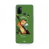 Case for Oppo A32 Roronoa Zoro One Piece manga anime juoda