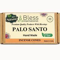 Bless International Palo Santo 100%-Natural-Incense-Cones Handmade-Hand-Dipped Organic-Chemicals-Free for-Purification-Relaxation-Positivity Pack Of 10 Cones