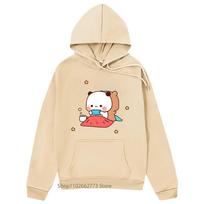 Bubu Dudu Hoodies for Teen Girls Cartoon Panda Bear Sweatshirts Women Clothing Kawaii Graphic Casual Y2k Clothes Fleece Top S