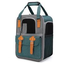 Oxford Dog Backpack Outdoor Travel Cat Bag Pet Double Shoulder Bag Portable Cat Carrier Comfort Breathable Puppy Cat Handbag 30x41x21cm