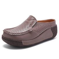 Sportbačiai Moteriški Batai Platforma Loafers Odiniai Plokščias Slip-On Nauji pavasariniai laisvalaikio batai 35-41 35 ruda