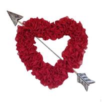 Širdies vainikas Valentino romantiškas sienos pakabinamas dekoro papuošalas jubiliejui brown