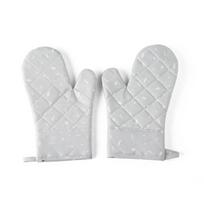 2pcs Microwave Glove Houshold Non-slip Cotton BBQ Oven Mitts Baking Gloves Heat Resistant Kitchen Potholders Silicone Oven Mitts white