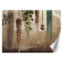 Wallpaper Hanging leaves scandi boho 100x70 smėlis