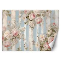 Tapetai Shabby Chic gėlės 100x70 mėlyna