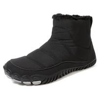 Men's Winter Faux Fur Lined Short Boots Outdoor Non Slip Snow Boots Warm Casual High-Top Shoes for Male Fleece Lined 47 juoda
