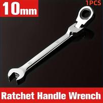 Stainless steel double-ended ratchet wrench, 1/12-piece set, auto repair hand tool, fast and easy to use, toolbox adjustable tool 10mm black