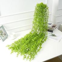 2Pcs 1.2m Faux Hanging Eucalyptus Fake Hanging Plant Artificial Hanging Plant Plants UV Resistant Plastic Plants for Room Wedding Indoor Balcony Decor šviesiai žalios spalvos
