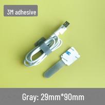Velcro Cable Organizer: Data Cable Storage and Desktop Management Strap Regular pilka spalva