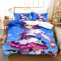 3D Kawaii Mergaitės Uma Musume Pretty Derby Patalynės Komplektas Viengulis Dvigulis Pilnas Karalienės Karališko Dydžio Lovos Komplektas Suaugusiųjų Vaikų Miegamasis Antklodės Užvalkalų Komplektai EU Twin 135x200cm black