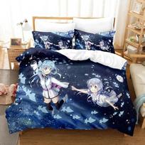 Anime Sora No Method Celestial Method Bedding Set Boys Girls Twin Queen Size Duvet Cover Pillowcase Bed Boys Adult EU single(135x200cm)