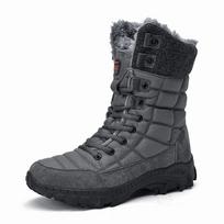 Vyriški ankle boots Nauji Žieminiai Šilti Sniego Batai Aukštos Kokybės Vidutinio Aukščio Neslystantys ir Atsparūs Šalčiui Žygio Batai Lauko Darbo Batai 38 pilka spalva