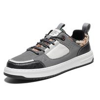 Mens Genuine Leather Casual Shoes Fashion Designer Men Sneakers Versatile Male Vulcanize Shoes New Trend Man Skateboard Footwear 38 pilka spalva
