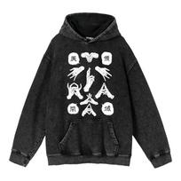 Autumn And Winter Washed Retro Hoodie Riman Retro Sweater M