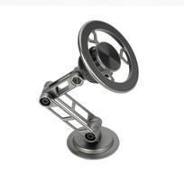 360 Alloy Magnetic Car Phone Holder Stand For iPhone 16 15 14 13 Pro Max Samsung S24 S23 S22 Plus Xiaomi Redmi Note 12 Oppo Windshield Dashboard Mount pilka spalva