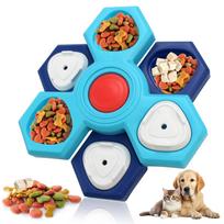 Puzzle Pet Toys Multi-Layer Rotating Carousel Slow Food Tray Training Dog Foraging Toys 2-story
