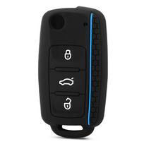 Silicone Car Remote Key Fob 3 Buttons Car Key Cover Case Shell Remote Key Fob Case Cover for Volkswagen Sagitar Polo Golf Skoda CHINA black
