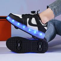 Breathable Children's Roller Skates: Boys' and Girls' Four-Wheeled Skates 33 / 21.2 cm blue