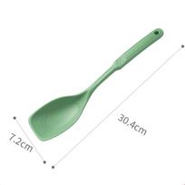 2 In 1 Silicone Spatula Spoon Heat-Resistant Stir-Fry Vegetable Shovel Food Grade Non-Stick Soup Spoon Kitchen Accessories šviesiai žalios spalvos