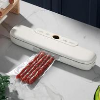 Electric Food Vacuum Sealer Machine Home Use with Free 10pcs Bags One Button Operation Wet or Dry Food Vaccum Sealing Machine W260WW- gray