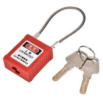 Inžinerinis saugos spyna Virvė Ilga sija Lockout Tag Out Izoliacijos spyna red