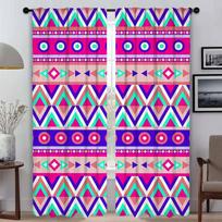 Aztec Curtains Child Room Shades Blackout Curtain for Room 2 Panel Tulle for Bedroom Partition Home Interior Curtains Living W50xH70cmx2pcs-CL