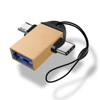 OTG Adapter USB Type C Micro USB 2 in 1 Android Mobile Phone Convertor U Disk Tablet OTG Connector USB3.0 OTG For Xiaomi auksas