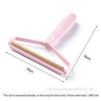 Double-Sided Washable Plastic Shaver and Large Hair Removal Brush white