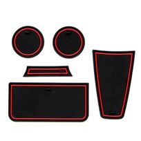 Anti-Slip Gate Slot Cup Mat for Lada KALINA Non-slip Mat Accessories Door Pad 5/12pcs PVC Coaster black