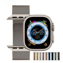 Apple Watch 10 Ultra2 Milanese Stainless Steel Magnetic Strap 1# Silver 42/44/45/46/49mm sidabras