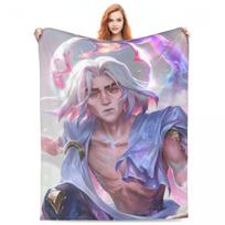 Arcane Viktor Game Flannel Blanket Soft Warm Bedding Throws for Home Decor Camping Print Bedspread Sofa Bed Cover 30x40in gray
