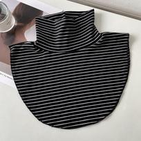 Women Muslim Modal Turtleneck Fake Collars Islamic Hijab Elastic Solid Color Mock Neck Cover Half Top Accessory