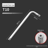 Green Forest Hexagonal Wrench Set with Plum and Five-Flower Screwdrivers, T150271045 Lengthened Six Flower Electroplating-T10 gray