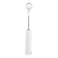 Manual and Electric Handheld Egg/Milk Frother Barista Tool Coffee Accessories Frother Stainless Steel Milk Frother Kitchen Tools white