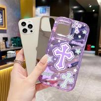 Mobiliojo telefono dėklai iPhone 11 13 XR 15 Pro Max 12 14 Pro Max dėklas iPhone 16 7 Plus 8 Plus XS Max 6 15 Plus Lazerio bangų raštas Apsaugantis nuo smūgių Vandeniui atsparus iPhone 6&6S gryna