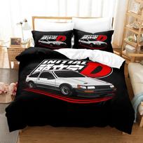 Initial D Ae86 Bedding Set Single Twin Full Queen King Size Bed Set Aldult Kid Bedroom Duvetcover Sets 3D Anime Bed Sheet Set 70x133cm 2pcs