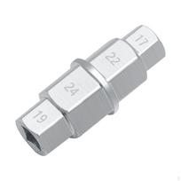 Hex Axle Tool,Hex Allen Spindle Tool Socket Adapter Chrome Silver Easy to Use 3/8 inch white