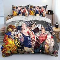 Anime,Record of Ragnarok,Cartoon Comforter Bedding Set,Duvet Cover Bed Set Quilt 70x133cm 2pcs gray