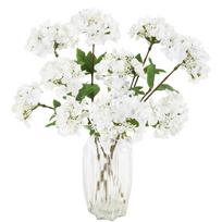 Artificial Flowers 2 Heads Large Fake Hydrangea Flowers Real Touch Hydrangea Faux Hydrangea with Stem for Wedding Home Room Table Centerpiece Decor balta