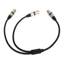 XLR skirstytuvo kabelis 3 kontaktų moteriškas į dvigubą vyrišką be triukšmo mažo nuostolio XLR Y skirstytuvas mikrofono laidui
