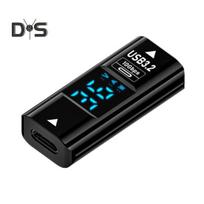 USB C/Type-C adapteris 36/60W Skaitmeninis LED ekranas USB 3.2 10Gbps Greito duomenų perdavimo adapteris Didelės galios įkrovimas Išmanusis adapteris planšetiniam kompiuteriui Išmanusis CF-AF juoda