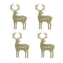 4pcs Elk Cutlery Bag Unique Tableware Holder Organizer Cute Christmas Table Bags Fork Spoon Sack Dinnerware Box for Theme Party smėlis