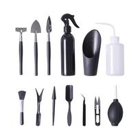 Pack of 13 Garden Planter Watering Weeding Succulent Plant Hand Tools Portable Seedling Potted Plants Transplanting Tweezer