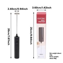 Electric Milk Frother Kitchen Drink Foamer Mixer Stirrer Wireless Coffee Creamer Whisk Frothy Blend Egg Beater Cooking Tools New white