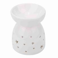 Night Fragrance Lamp Ceramic Essence Oil Furnace Candle Incense Aromatherapy Stove white